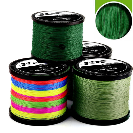 JOF 4 Strands Braided Fishing Line Multifilament 300M 500M 1000M Carp