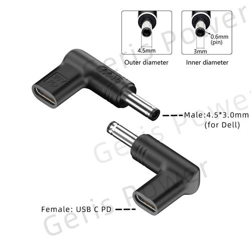 PD 100W Type C to Universal Laptop Charger Converter for Asus Lenovo