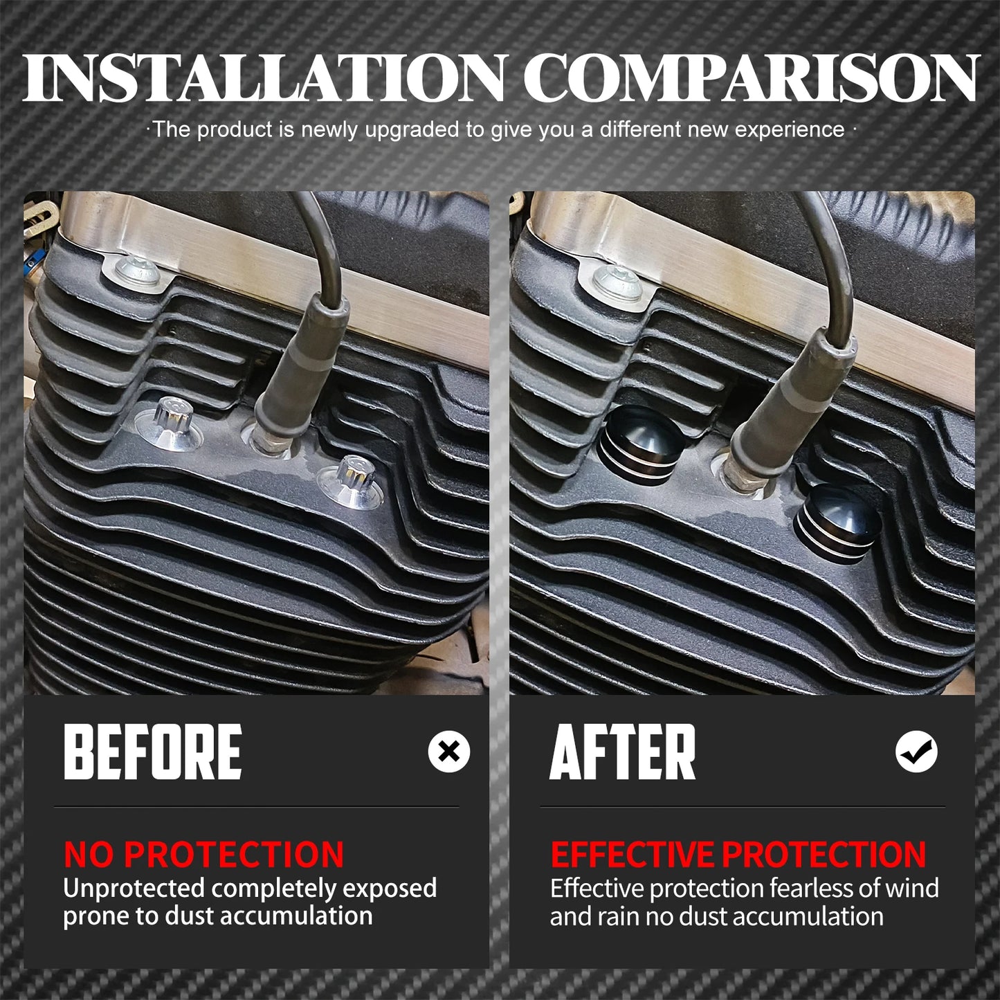 Motorcycle Spark Plug Cover Head Bolt Caps For Harley Sportster XL 883