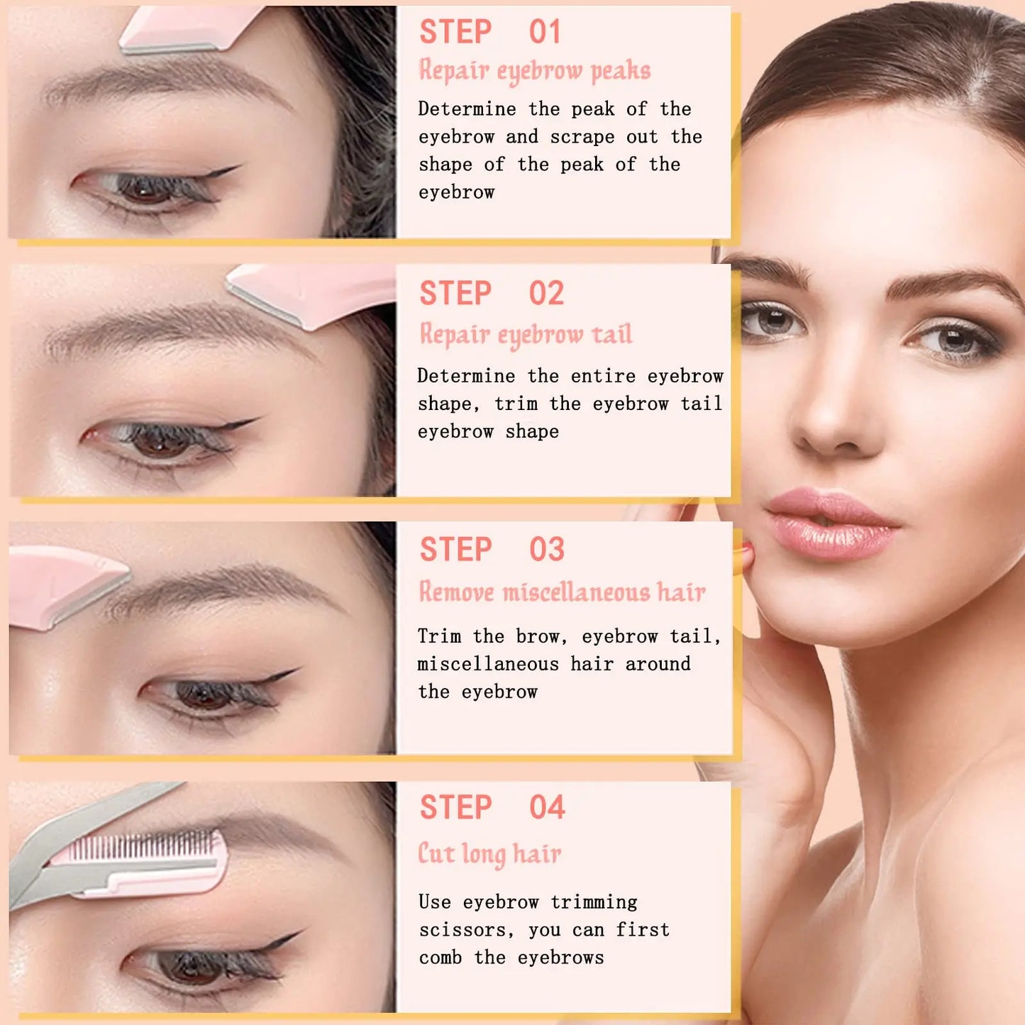 Eyebrow Trimming Knife Eyebrow Face Razor For Women Professional