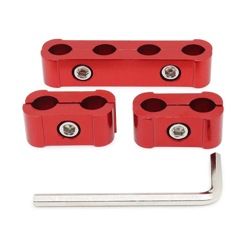 3pcs Car Spark Plug Electrical Wire Clamp Kit For 8mm 9mm 10mm Purple