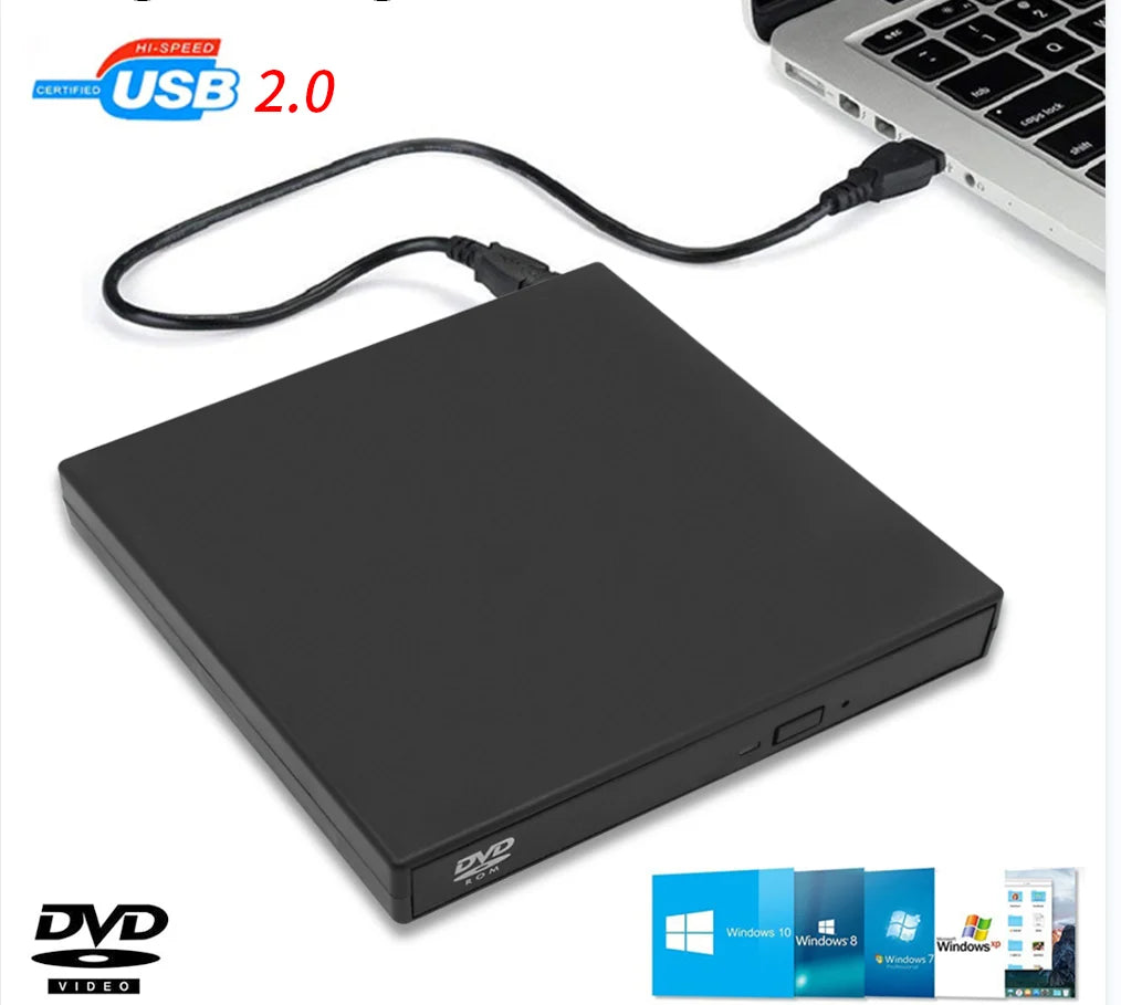 USB External CD DVD Reader CD/DVD Drive USB2.0 External Disk Drive
