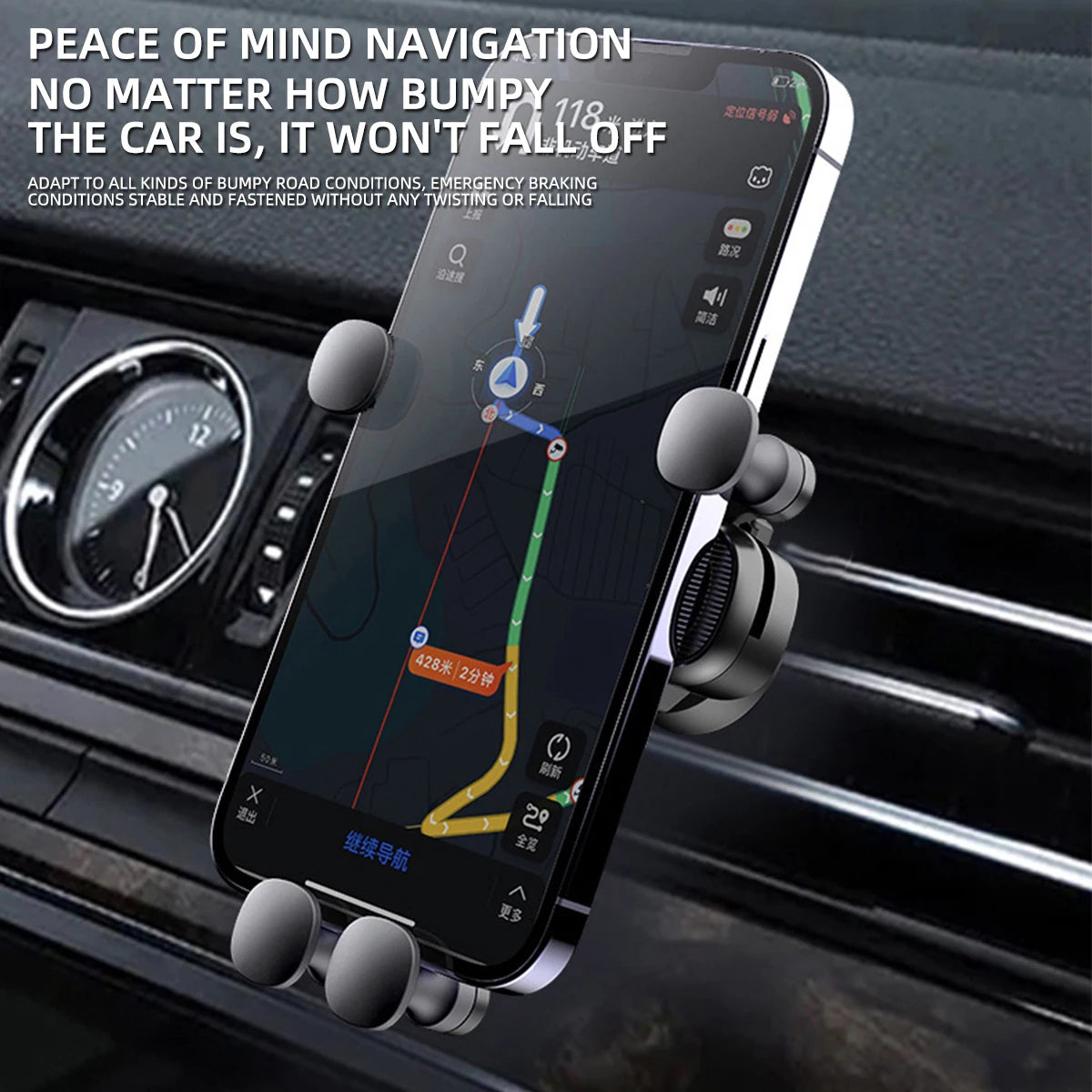 Gravity Car Phone Holder for 4.7-7 inch Mobile Phone Car Air Vent