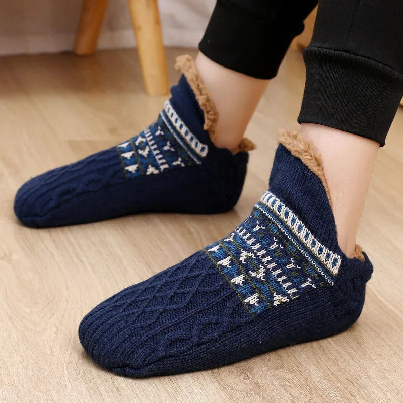 2024 New Winter Warm Floor Socks Home Fleece Slipper Women Men Snow