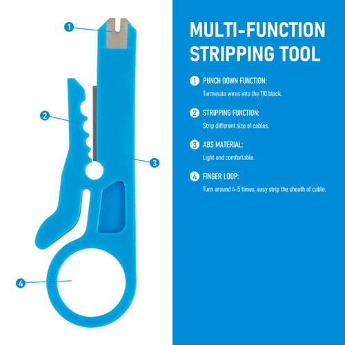 Cable Stripping Wire Cutter Crimping Tool Multi Stripper Knife Crimper