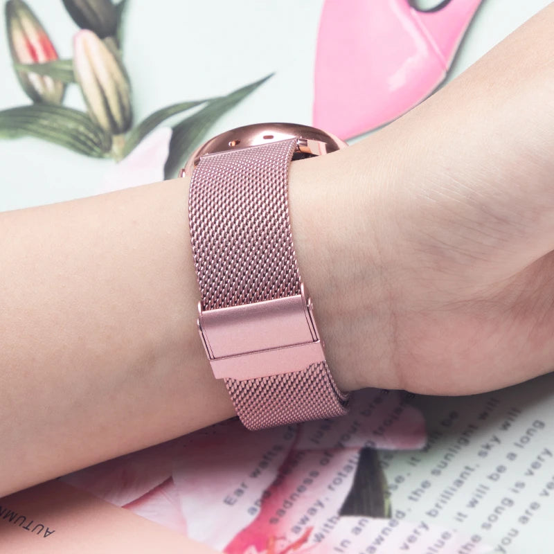 22mm 20mm Milanese Loop Strap For Samsung Galaxy Watch 6 5 4 44mm 40mm