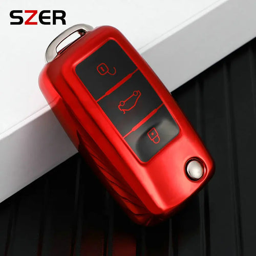 TPU Car Key Case Cover Shell Fob For Volkswagen VW Polo Golf Passat
