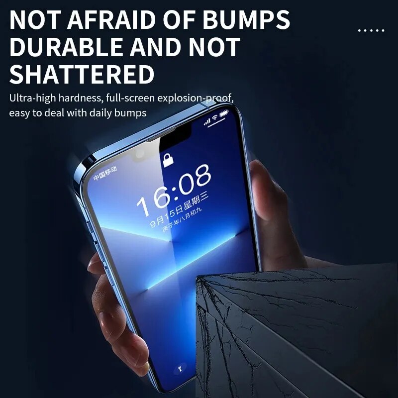 3Pcs Tempered Glass for iPhone 14 13 12 11 15 Pro Max Mini Screen