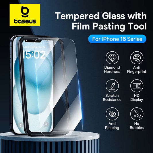 Baseus Tempered Glass for iPhone 16 Pro Max Plus Screen Protector for