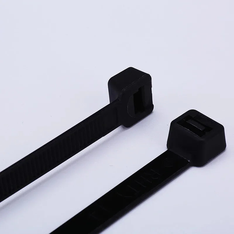 Self-locking plastic nylon tie 100 PCS black cable tie fastening ring