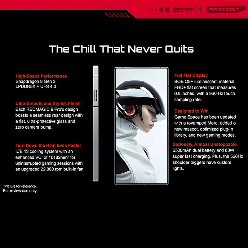 RedMagic 9 Pro Global Version 5G Phone 6.8" Q9+ Full Flat FHD+ Gaming
