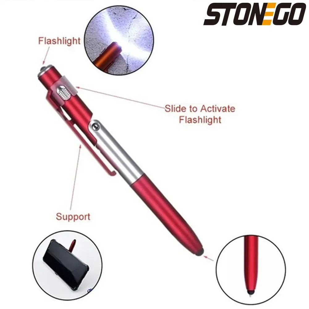 STONEGO 4 in 1 Multifunction Ballpoint Pen with LED Light Fold Phone