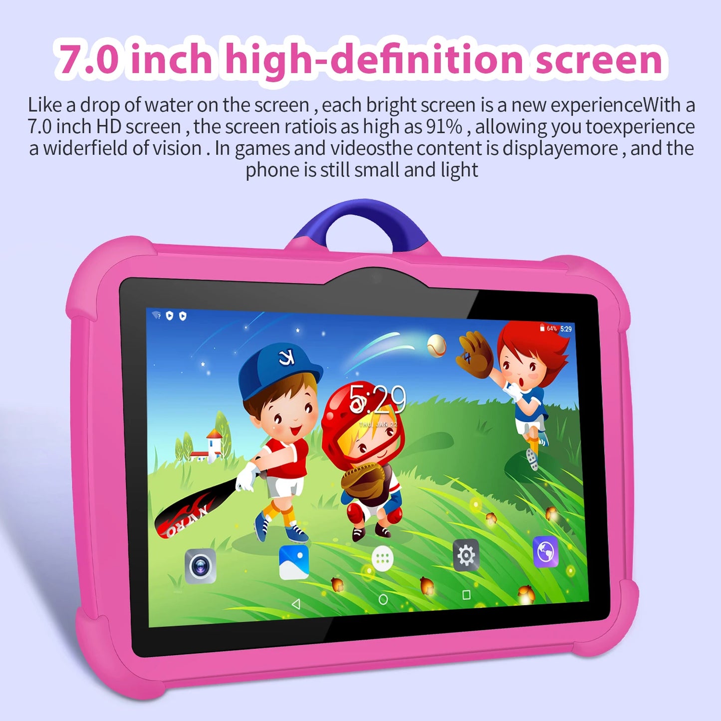 New 7 Inch Tablets Android 13 Quad Core 4GB RAM 64GB ROM 5G WiFi
