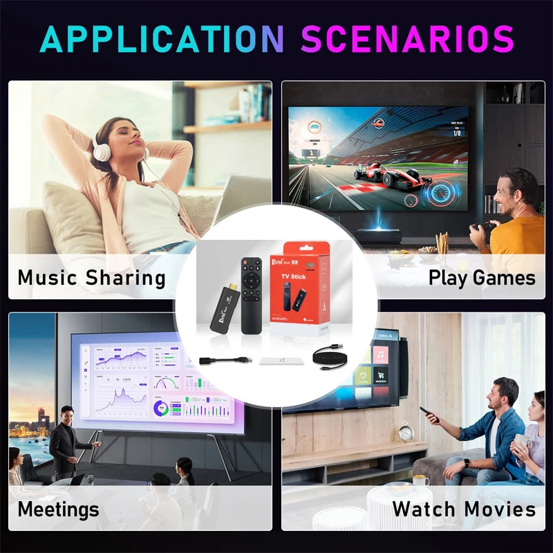 TV98 TV Stick Android 12.1 4K HD 2GB 16GB TV Stick 4G 5G Dual Wifi