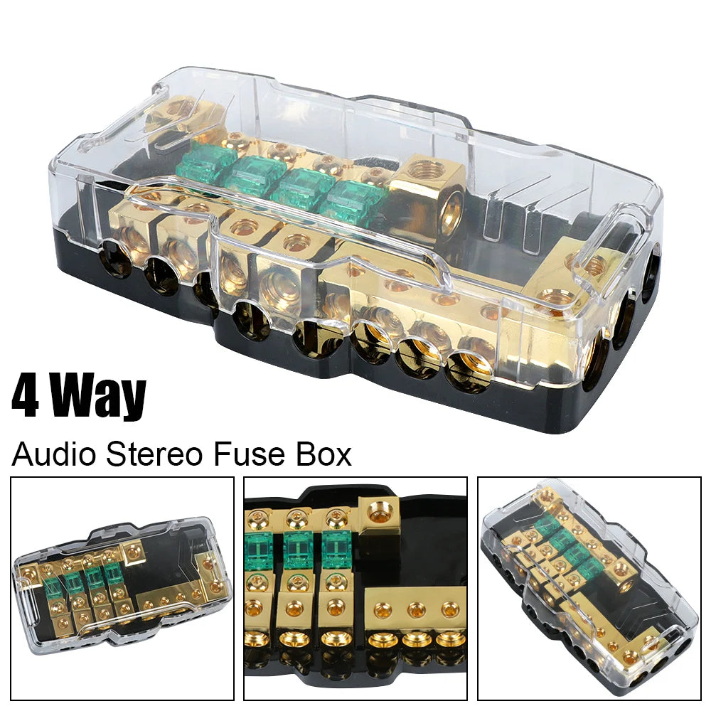 24V 12V 30A 60A Fuse Blade Box Splitter Block DC Distribution LED