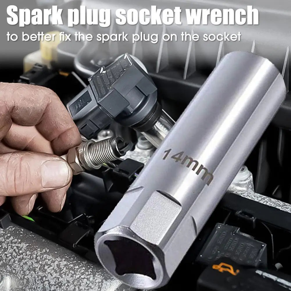 Universal Spark Plug Sleeve Wrench 3/8" Socket Magnetic Angle Tools