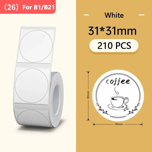 Niimbot Mini Printer Thermal Wire White/ Cable/Color/Round Sticker