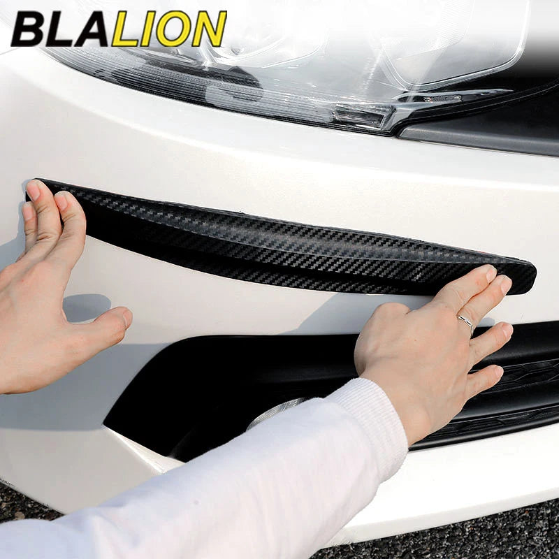 SEAMETAL 2Pcs Car Bumper Protector Strip Anti Scratch Car Edge Stick