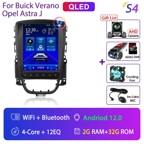 Srnubi 9.7" Android 12 Carplay Car Radio for Opel Astra J Verano 2007