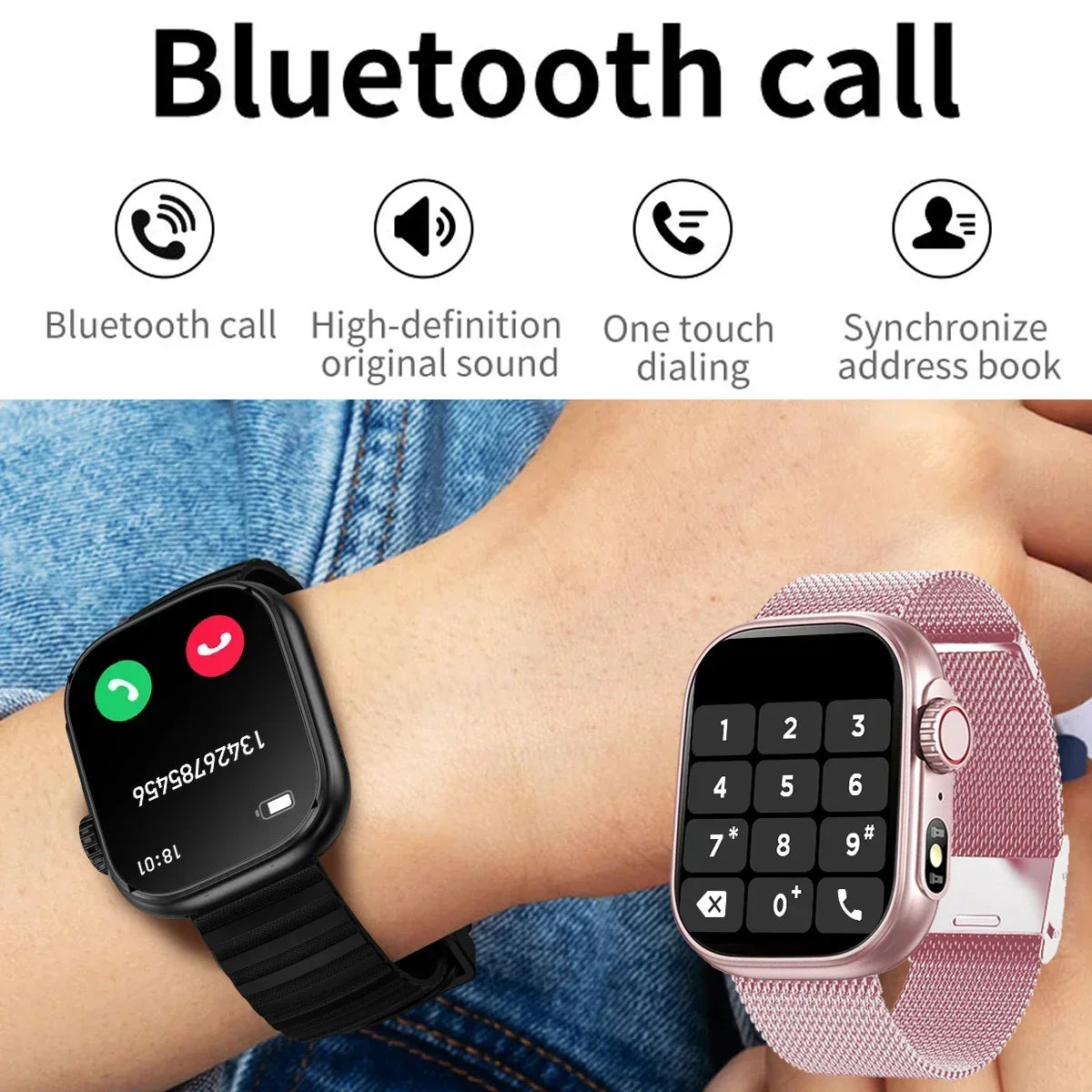 Xiaomi Call Smart Watch Women Custom Dial Smartwatch Waterproof Body