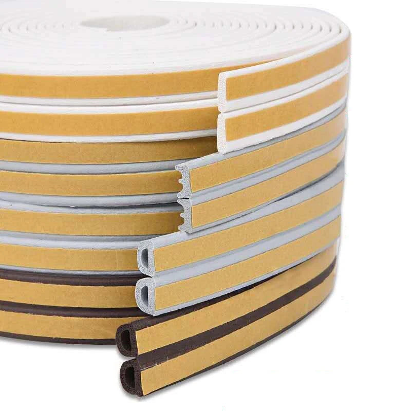 5m/10m Weather Stripping Door Seal Strip Diep Self-adhesive Draft