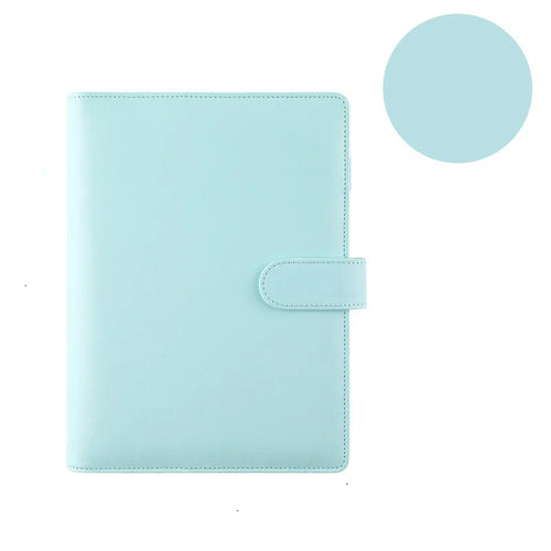 Macaroon Color A6/A5 PU Leather DIY Binder Notebook Cover Diary Agenda