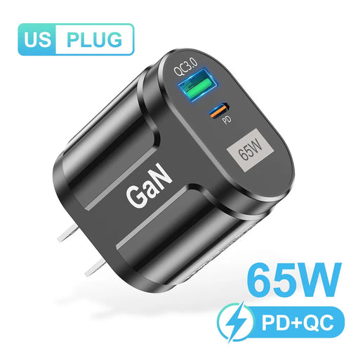 USLION 65W GaN USB Charger AU EU US UK Plug Fast Charging Tablet