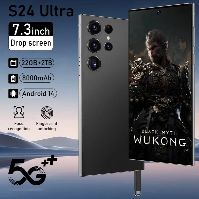 2024 New S24 Ultra Smartphone Original 7.3 Inch Celulares Android