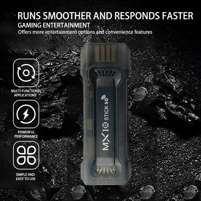 Android 11 OS MX10 TV stick HDR set top 4K 1080p 2.4g/5G WiFi smart TV