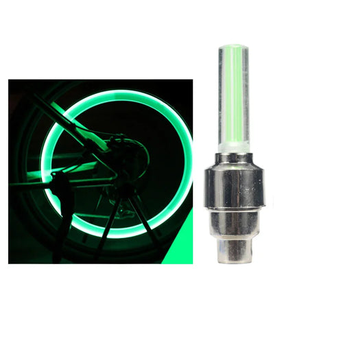 1x Neon Bicycle Tire Valve Caps Light Bike Spoke Lamp Mini LED Night