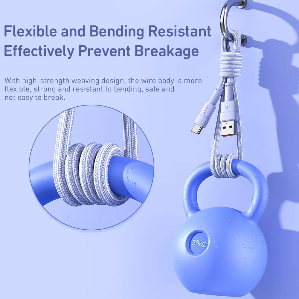 Toocki 2 Pack 3A USB C Cable Type C For Xiaomi 12t Pro Realme Redmi