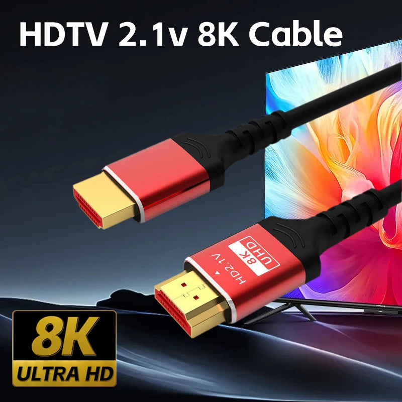 1 1.5 2M HDTV 8K Cable 60HZ 2.1V 4K 144HZ 3D TV Computer Monitor