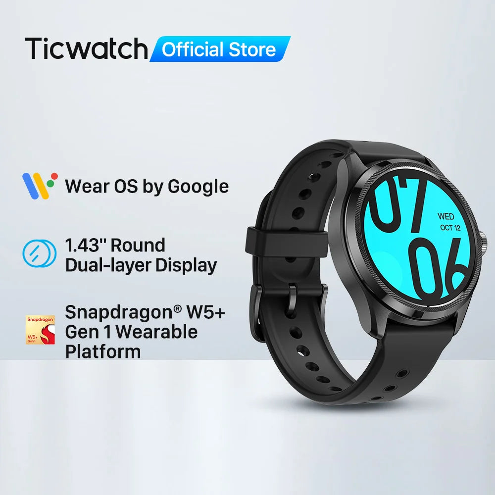 TicWatch Pro 5 Wear OS Smartwatch Built 100+ Sports Modes 5ATM