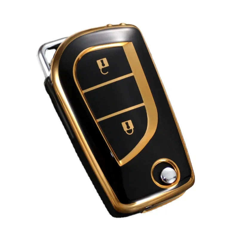 Flip Key Tpu Car Key Case Cover for Toyota Rav4 LE Auris Reiz Avensis