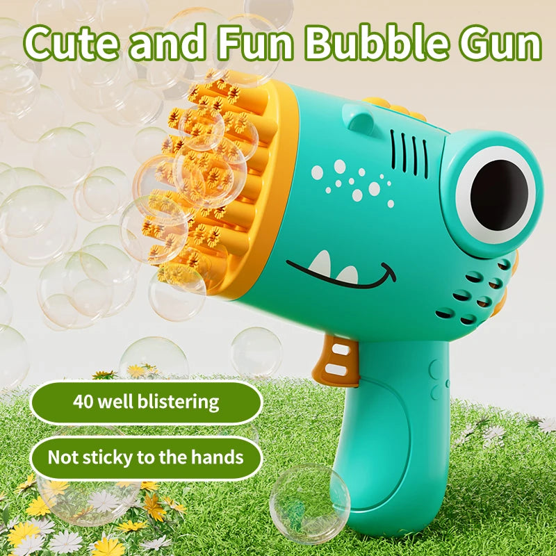 Dinosaur Bubble Machine 40 Hole Outdoor Wedding Children's Toy Gift