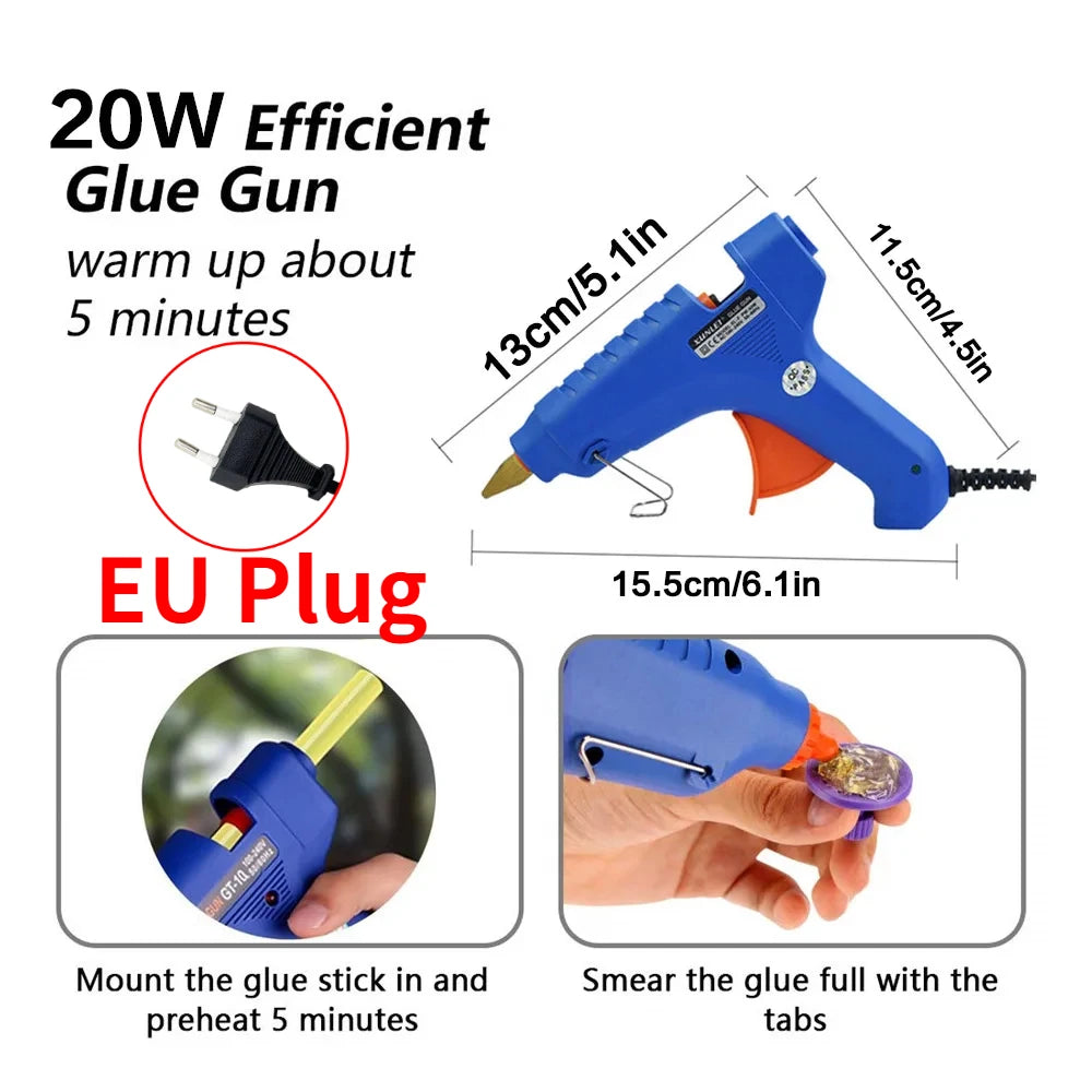 Auto Paintless Dent Repair Tools EU Plug Glue Gun Car Dent Repair Kit