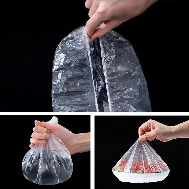 Reusable Disposable Food Cover Plastic Wrap Durable Elastic Food Lids