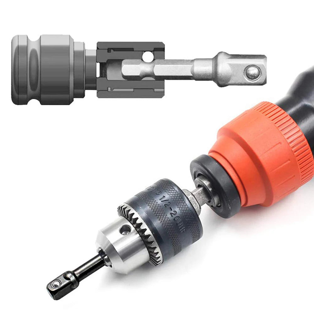 3PC Hexagonal Handle Natural Color Extension Rod 50mm Adapter 1/2