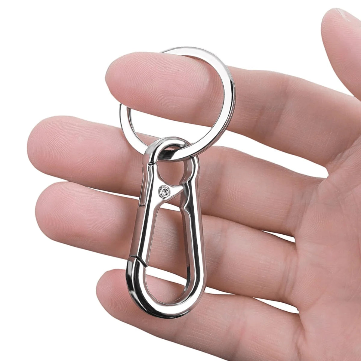 4Pcs Carabiner Clip Keychain Metal Carabiner Shape Key Ring Keyring