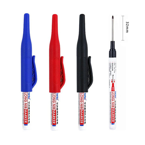 4Pcs/Set 30mm Deep Hole Long Nib Head Markers For Metal Perforating