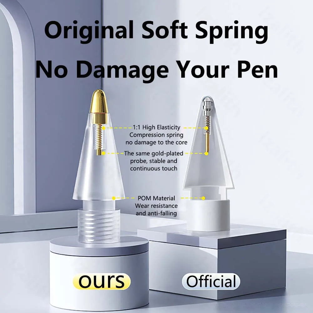 Replacement Pencil Tips for Apple Pencil 1st 2nd 3th(USB-C) 4/6 Pcs 2B