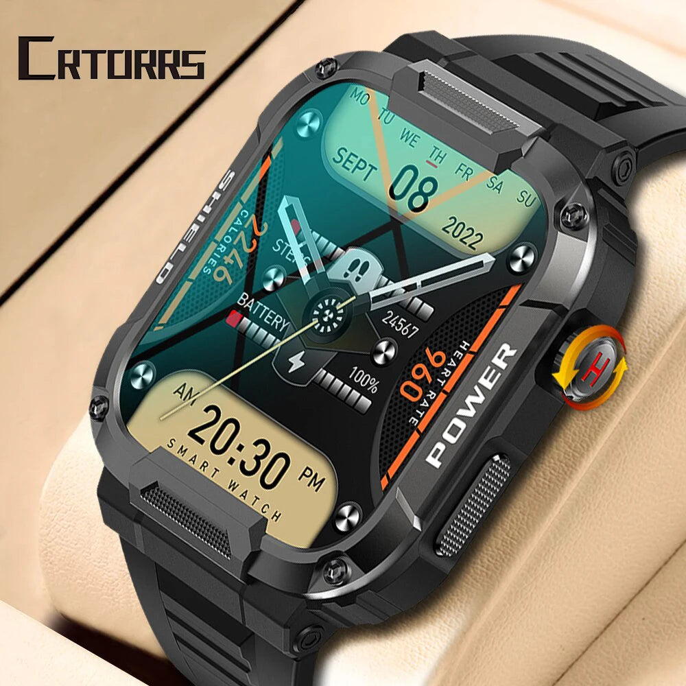 Military Smart Watch Men GPS Tracker Bluetooth Call Fitness Waterproof