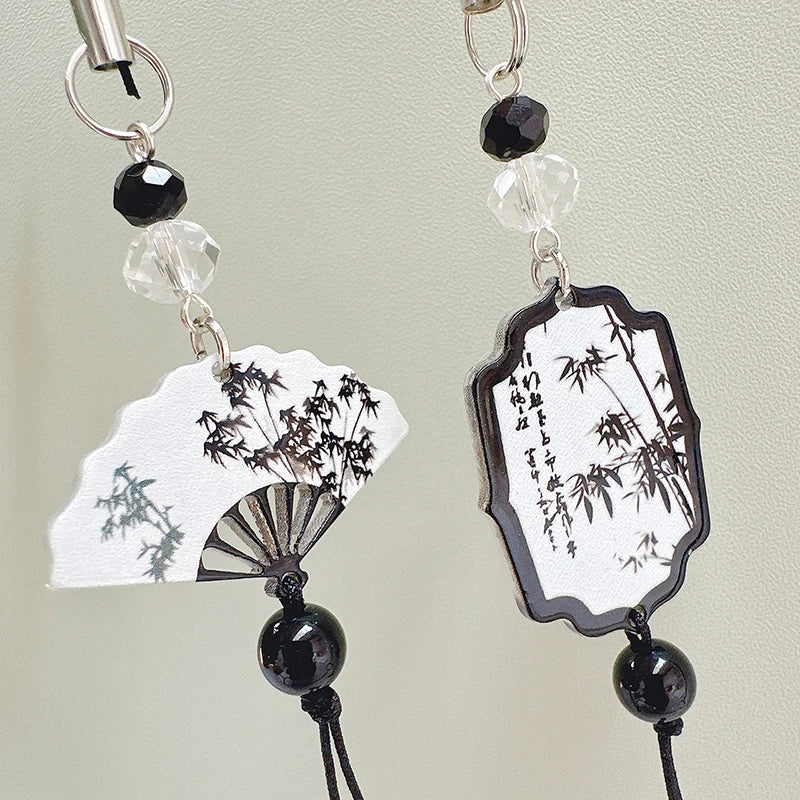 1Pc Chinese Style Anti-lost Phone Lanyard Retro Tassel Pendant
