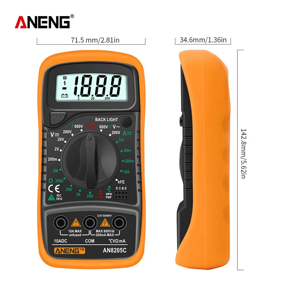 ANENG AN8205C Digital Multimeter AC/DC Ammeter Volt Ohm Multimetro