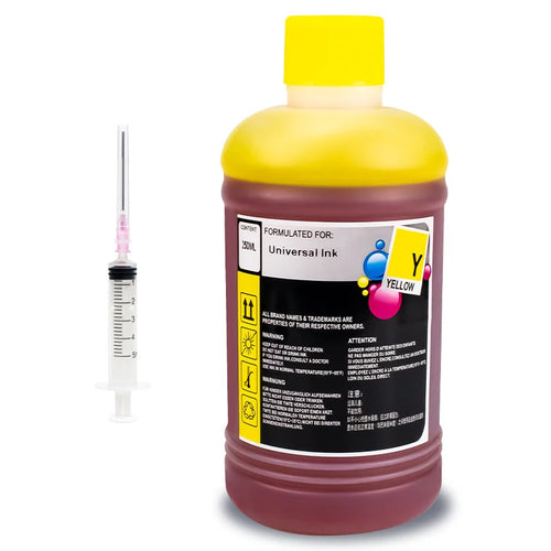250ML Universal Refill Ink With Injector Kit Compatible for HP Canon