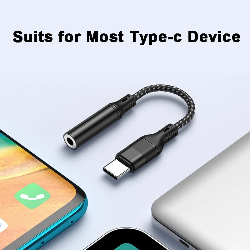 Audio Interface USB Type C to 3.5mm Jack Earphone Adapter Headphone