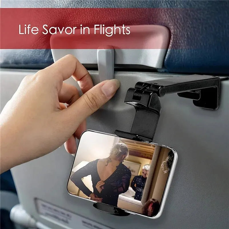 Airplane Phone Holder Portable Travel Stand Desk Flight Foldable