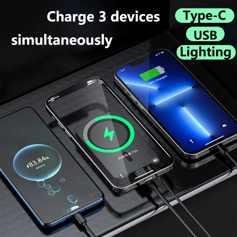 Lenovo 50000mAh Magnetic Wireless Charger Power Bank Portable External