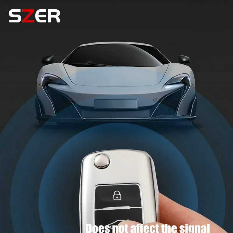 TPU Car Key Case Cover Shell Fob For Volkswagen VW Polo Golf Passat