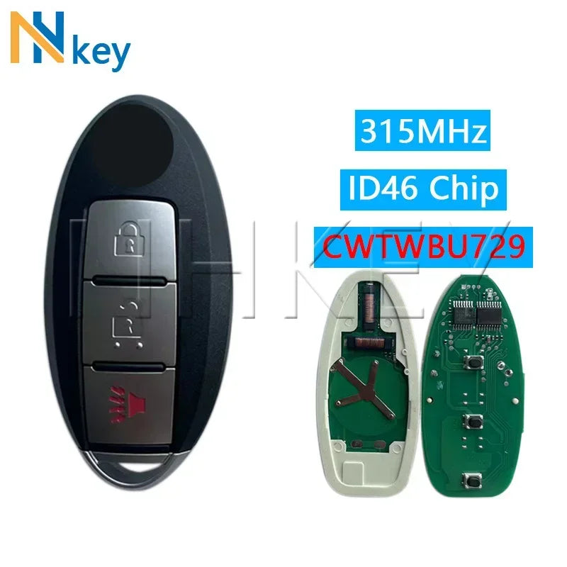 NH KEY CWTWBU729 ID46 Chip 315MHz Car Remote Key for Nissan Tiida